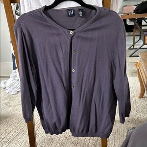 GAP Deep Purple Button-Up Cardigan